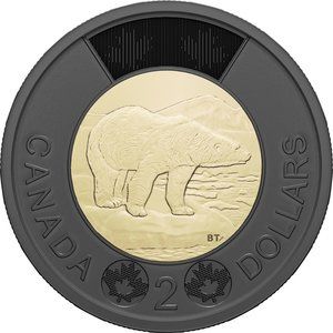 1 (Single) Black Toonie Honoring Queen Elizebeth - Comes with Plastic Case